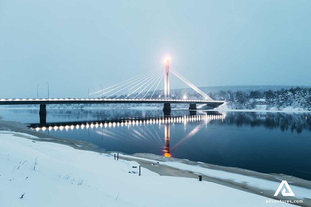 Rovaniemi Bridge in Winter