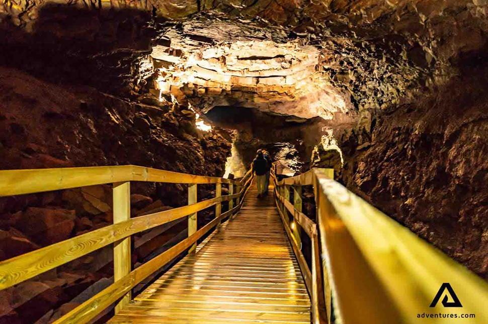 inside vidgelmir lava cave in iceland 