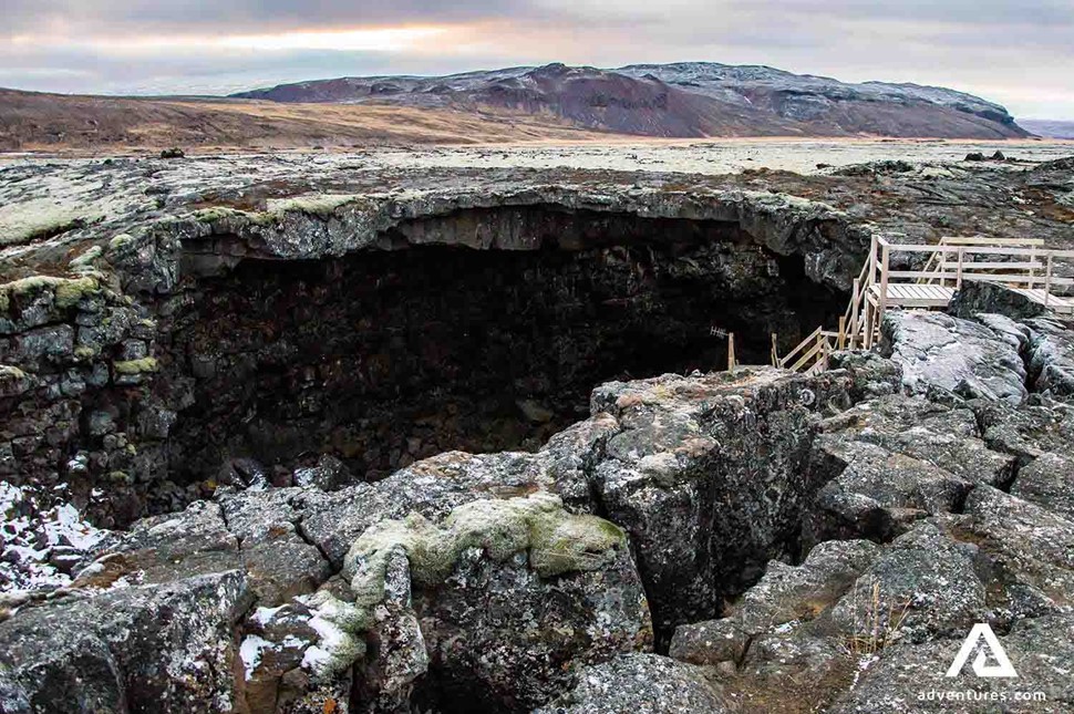 Vidgelmir Lava Cave in Iceland