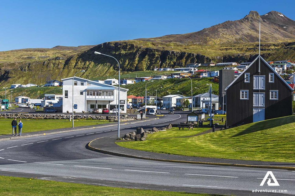  olafsvik town street in iceland