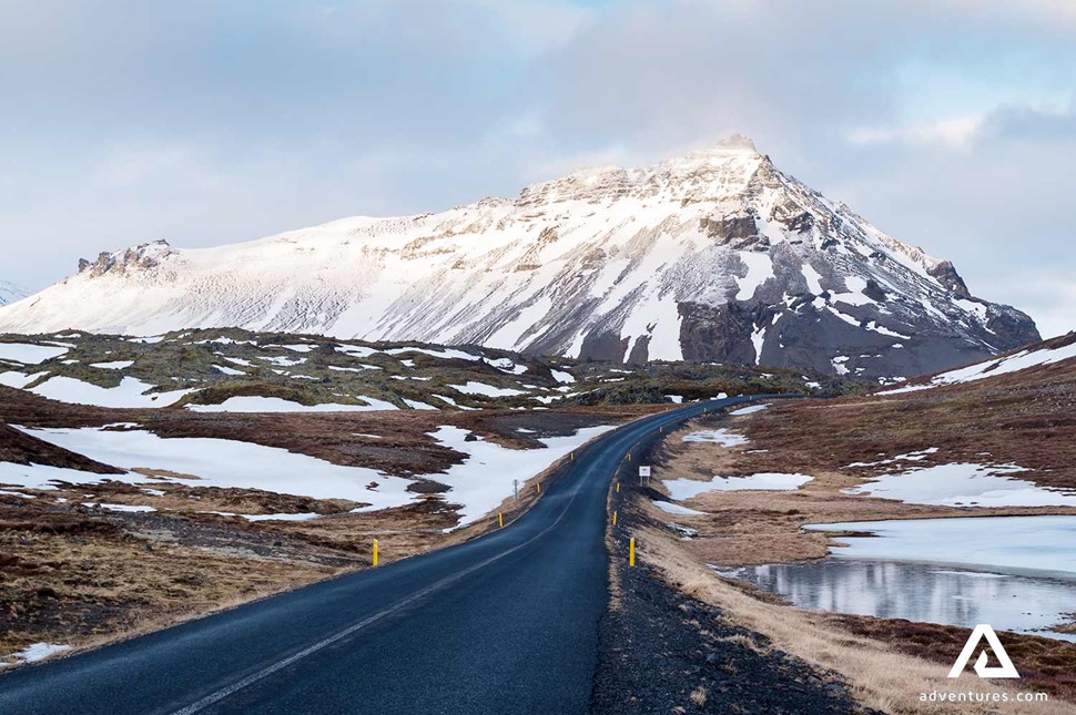 arnarstapi road view in iceland