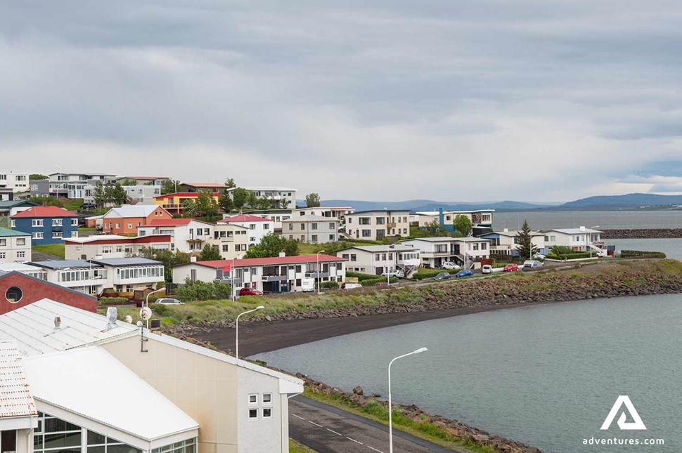 borgarnes town view in iceland