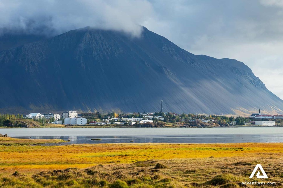 hafnarfjall mountain in iceland