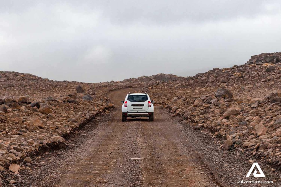 off road driving car in iceland