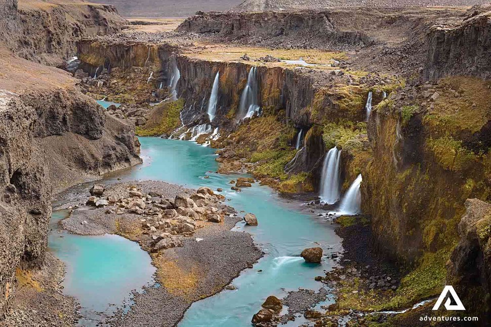 small river at sigoldugljufur canyon