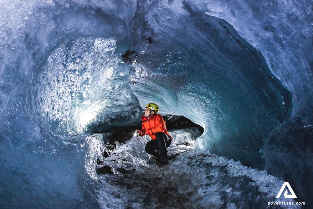 inside vatnajokull ice cave