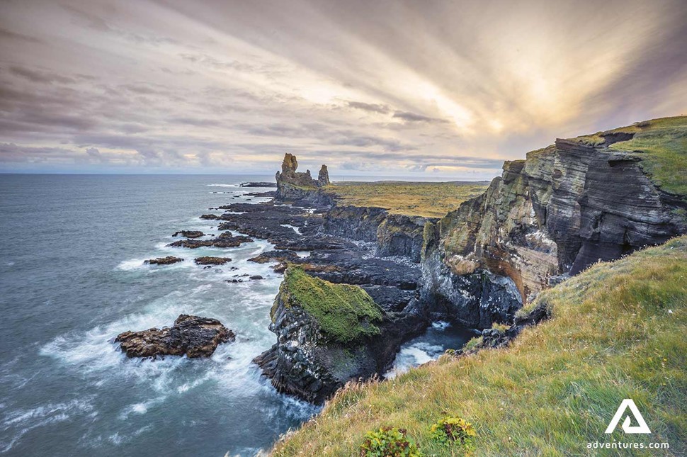 cliffs of snaefellsnes peninsula in iceland