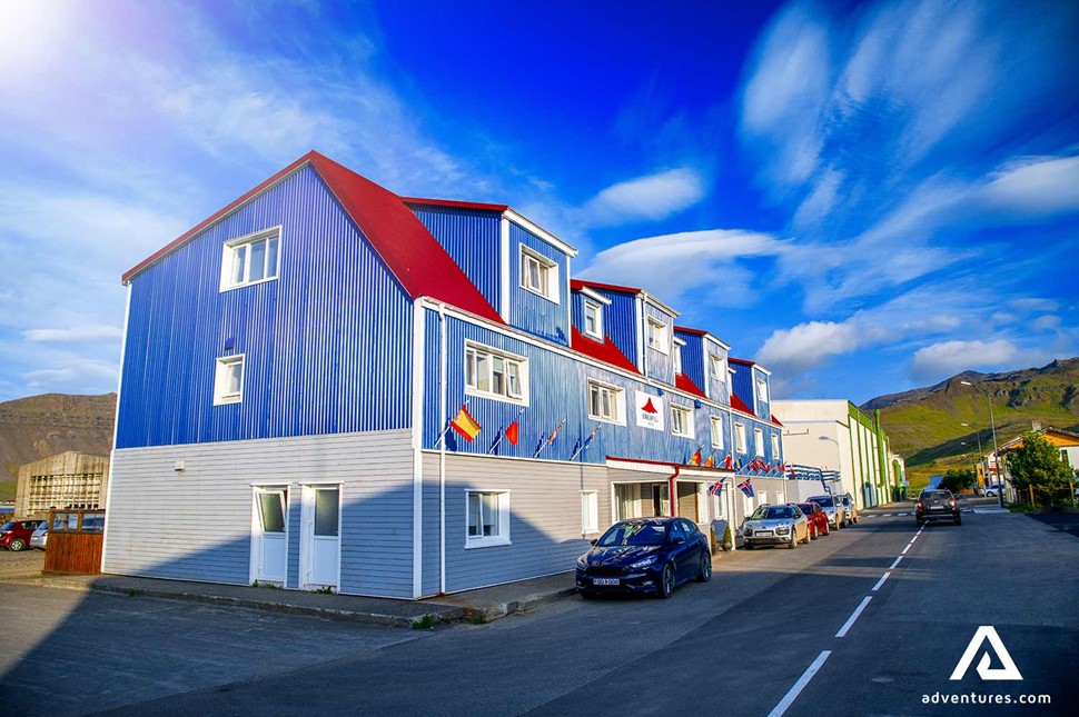 colorful street view of grundarfjordur