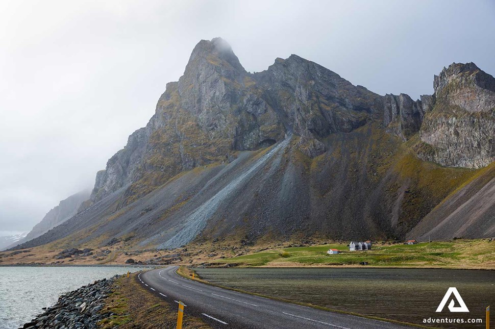 ring road view in east fjords iceland