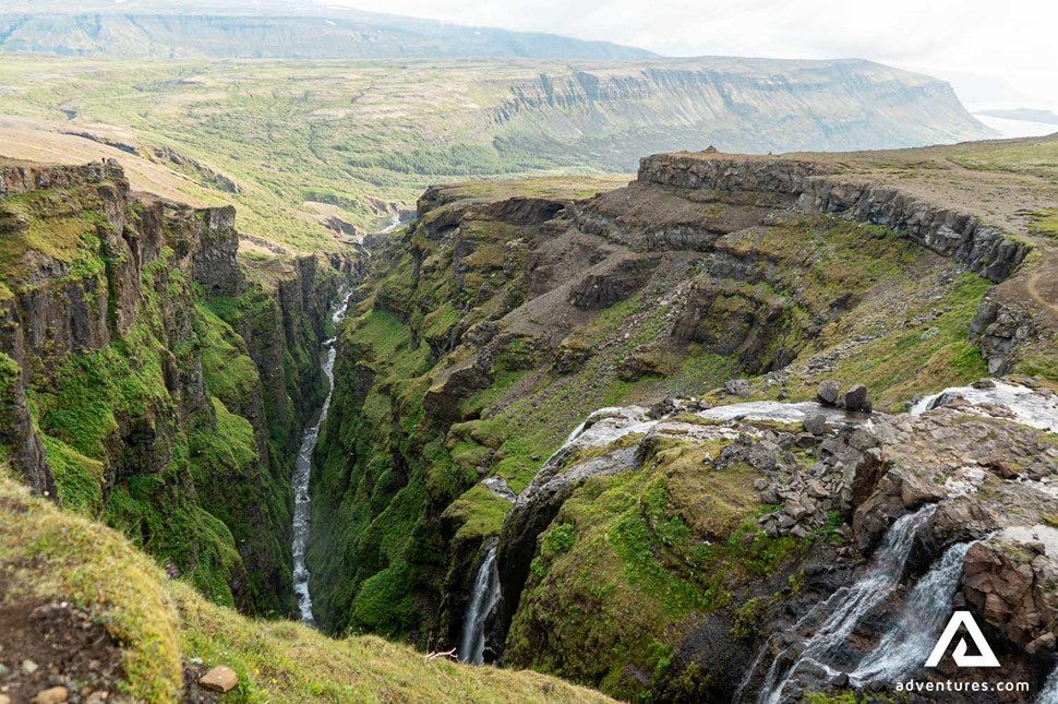 glymur waterfall view in iceland 