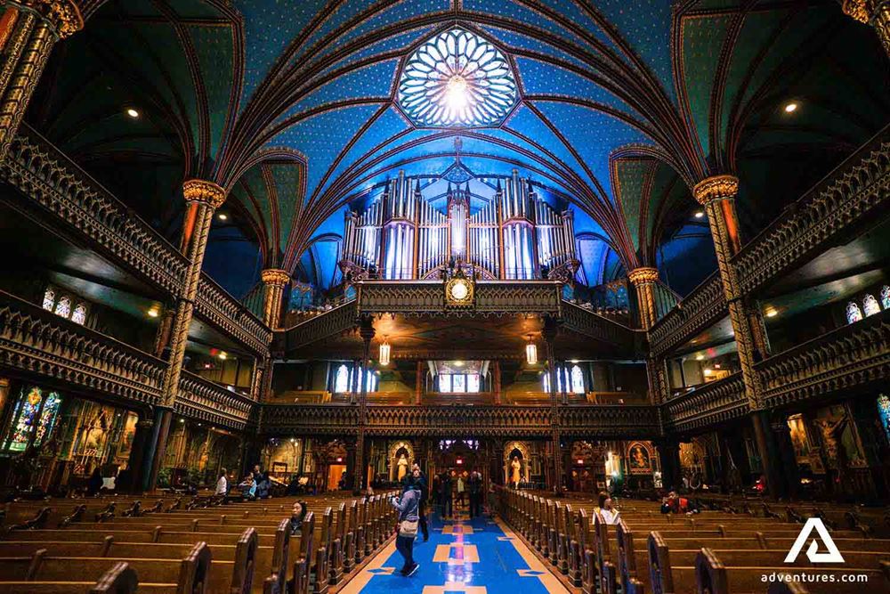 Inside View of Montreal Cathedral Church