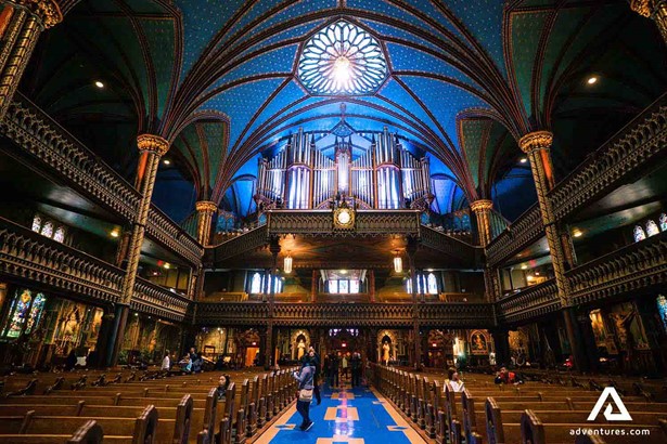 Inside View of Montreal Cathedral Church 