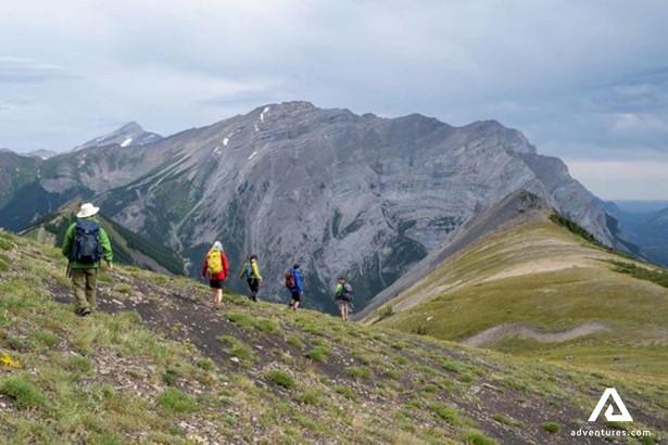 group hiking in canada