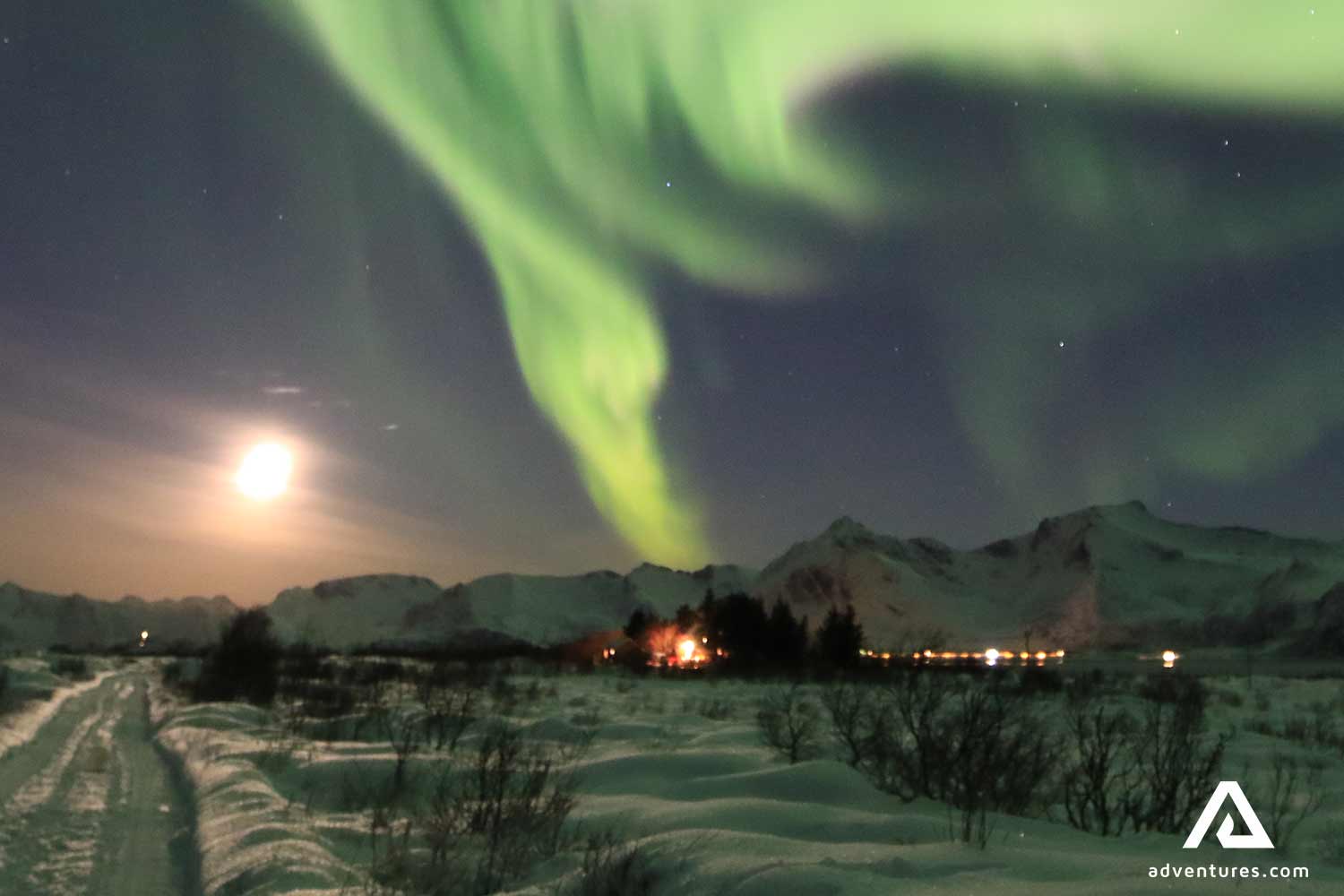 winter scenery in winter at lofoten