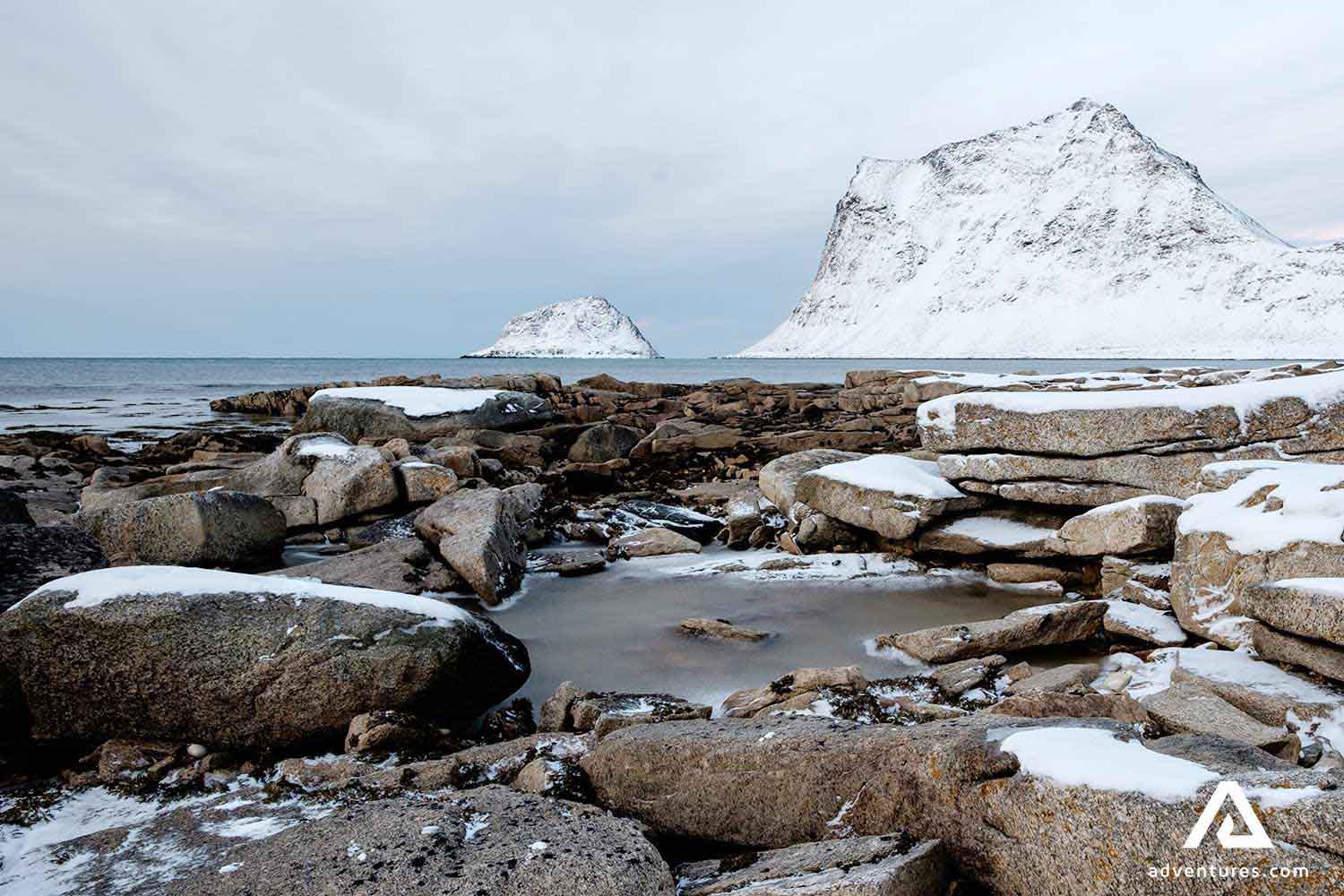 rocky haukland beach in norway