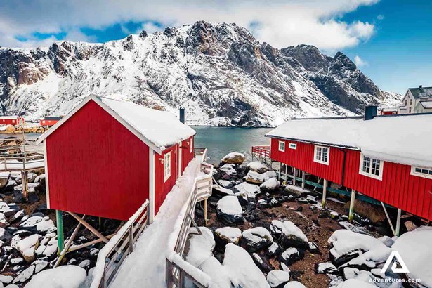 nufjord red houses in norway