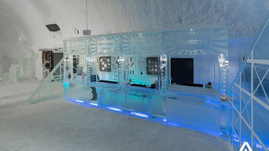 hotel made from ice in lapland
