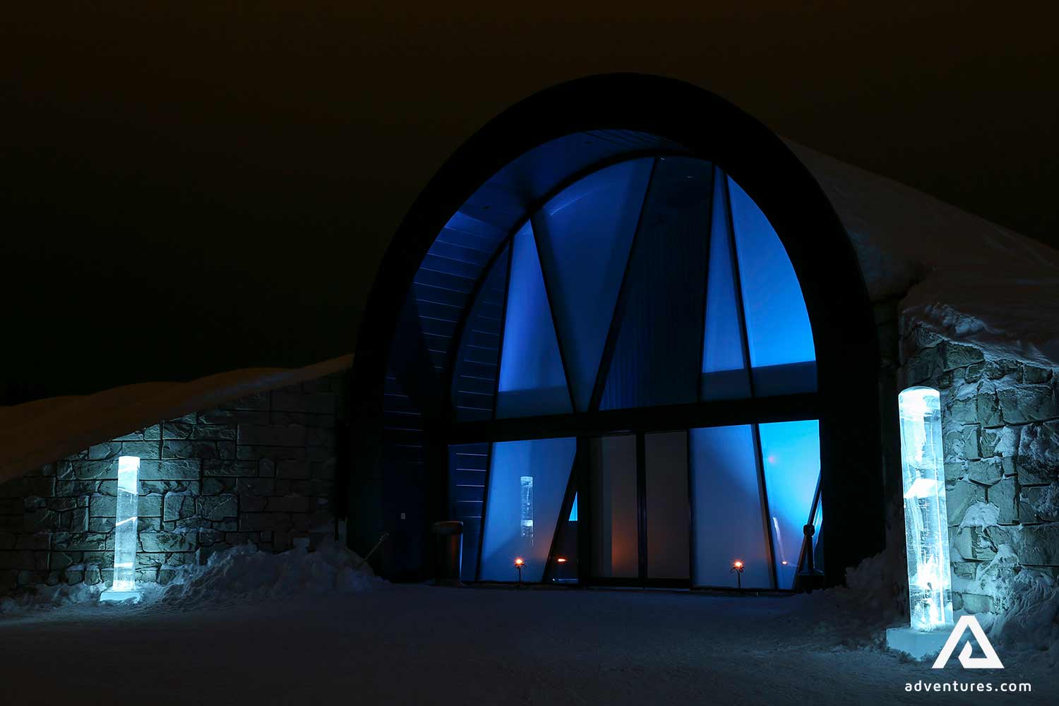 ice hotel front door in lapland