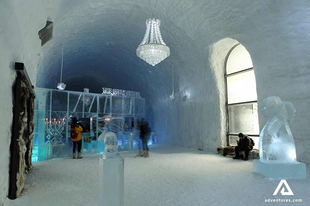 reception at the ice hotel in lapland