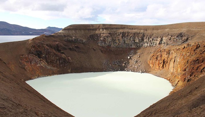 askja crater lake in iceland