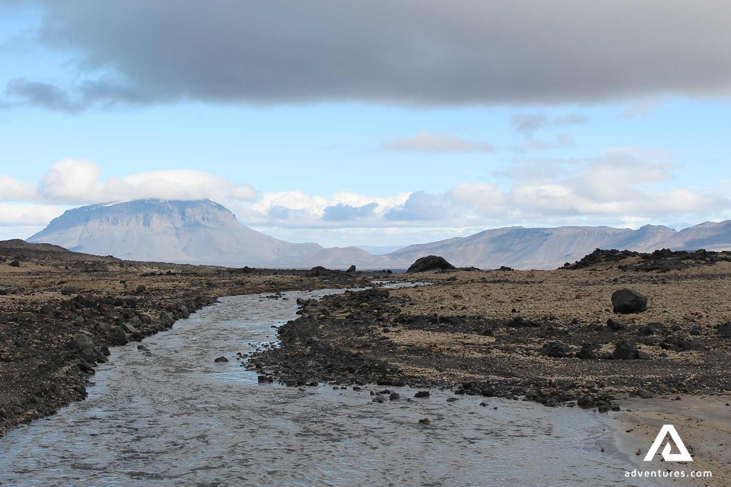 askja small glacier river 