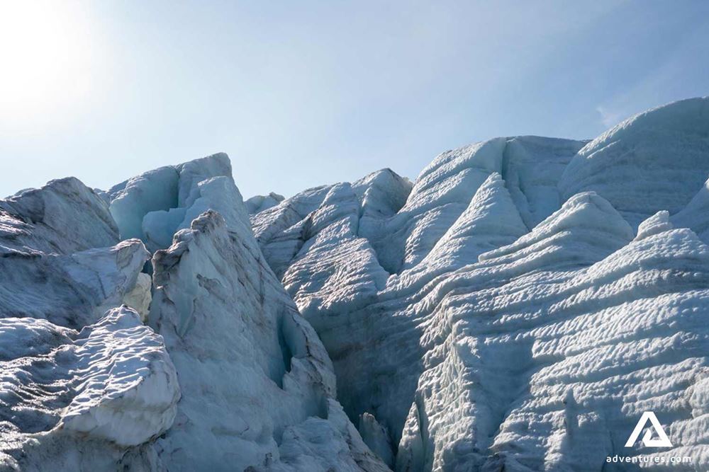 ice crack on Snaefellsjokull Glacier