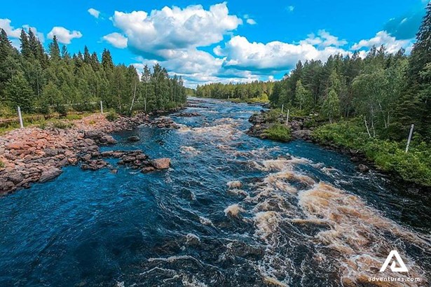 Lapland's river view in the summer