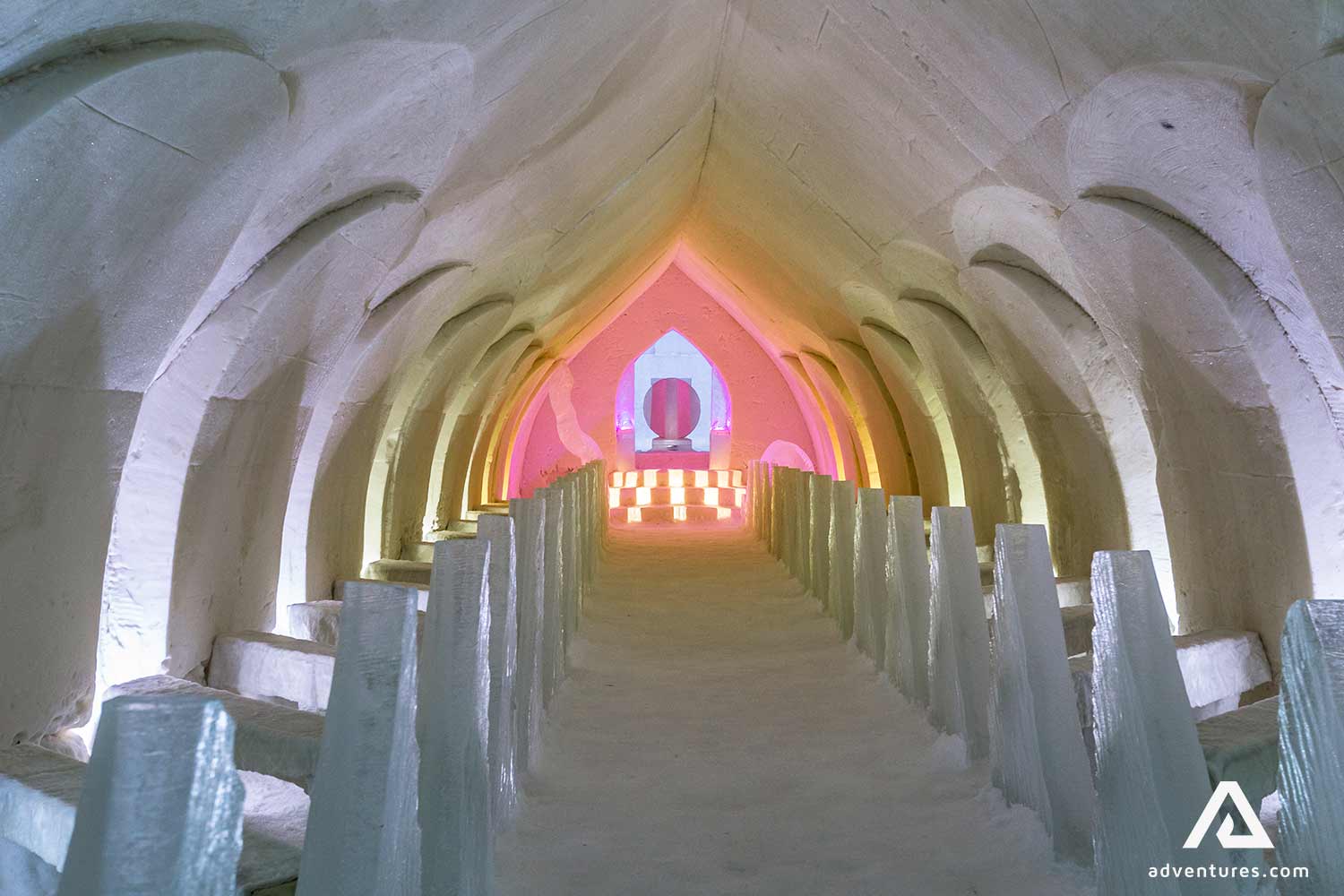 snow hotel church in Finland