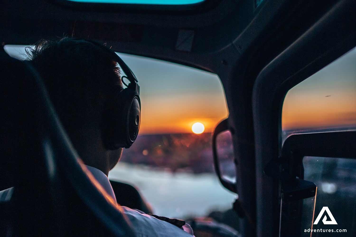 pilot flying with helicopter in Helsinki