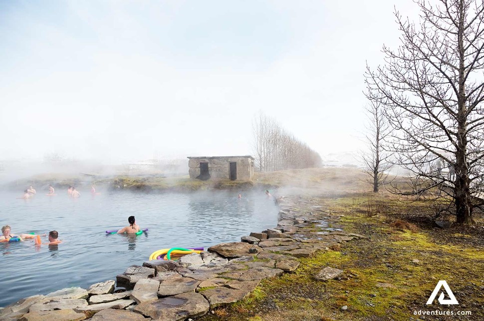 Foggy Secret Lagoon in Iceland