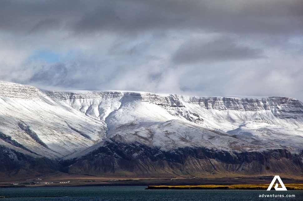 Esja mountain scenery in winter