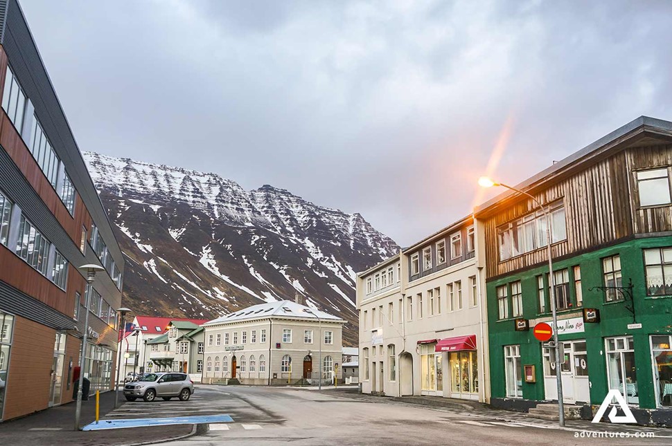 Isafjordur Town View in Iceland