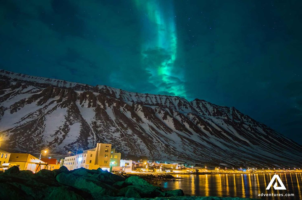 Isafjordur  Northern Lights in Iceland