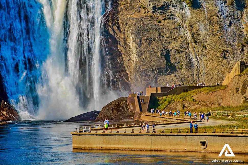 viewpoint at Montmorency waterfall in Canada