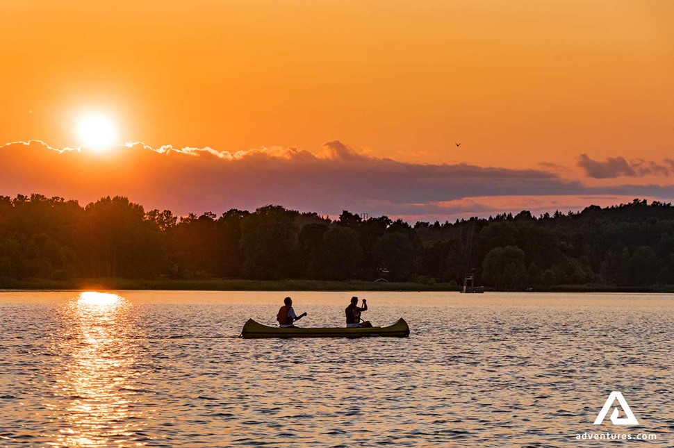 Canoeing Stockholm in Lake 