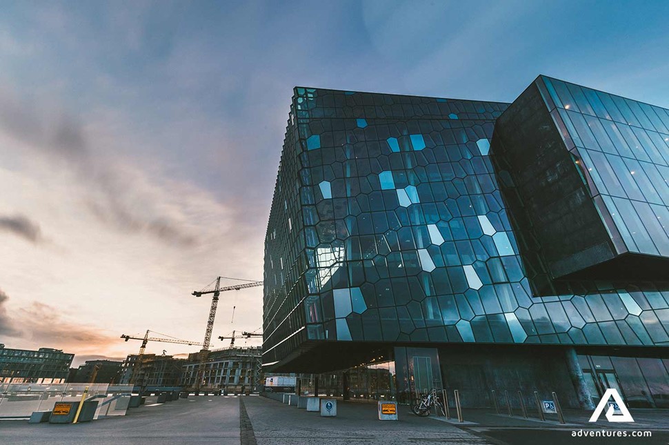 Harpa Concert Hall Building Outside View in Reykjavik