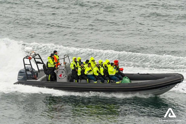 fast swimming rib boat in Norway