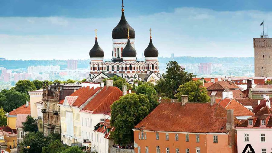 Estonia Cathedral Church aerial view