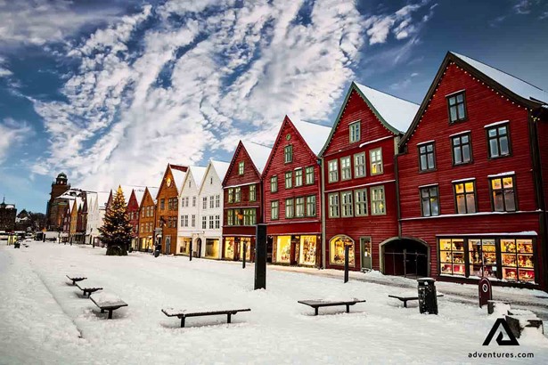 architecture in Norway during winter