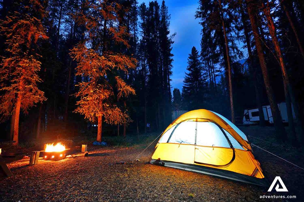 Camping in Banff National Park Canada
