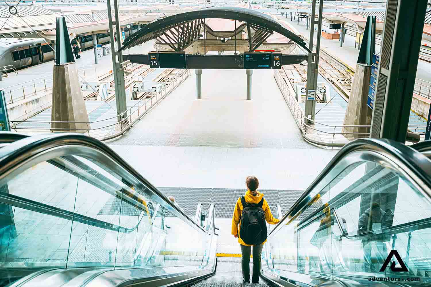 escalator in Oslo railway station