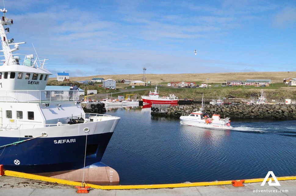 Grimsey Island Harbor in Iceland