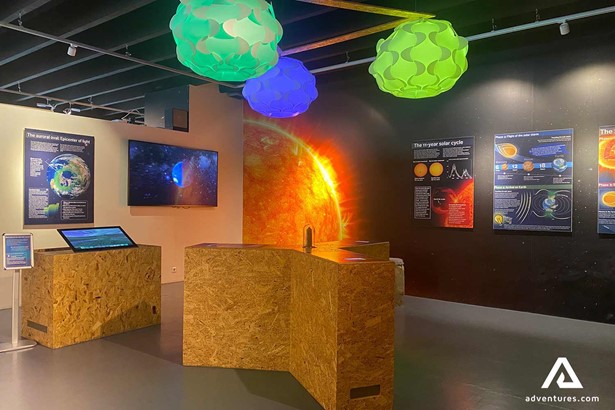 museum exposition of Northern Auroras in Iceland