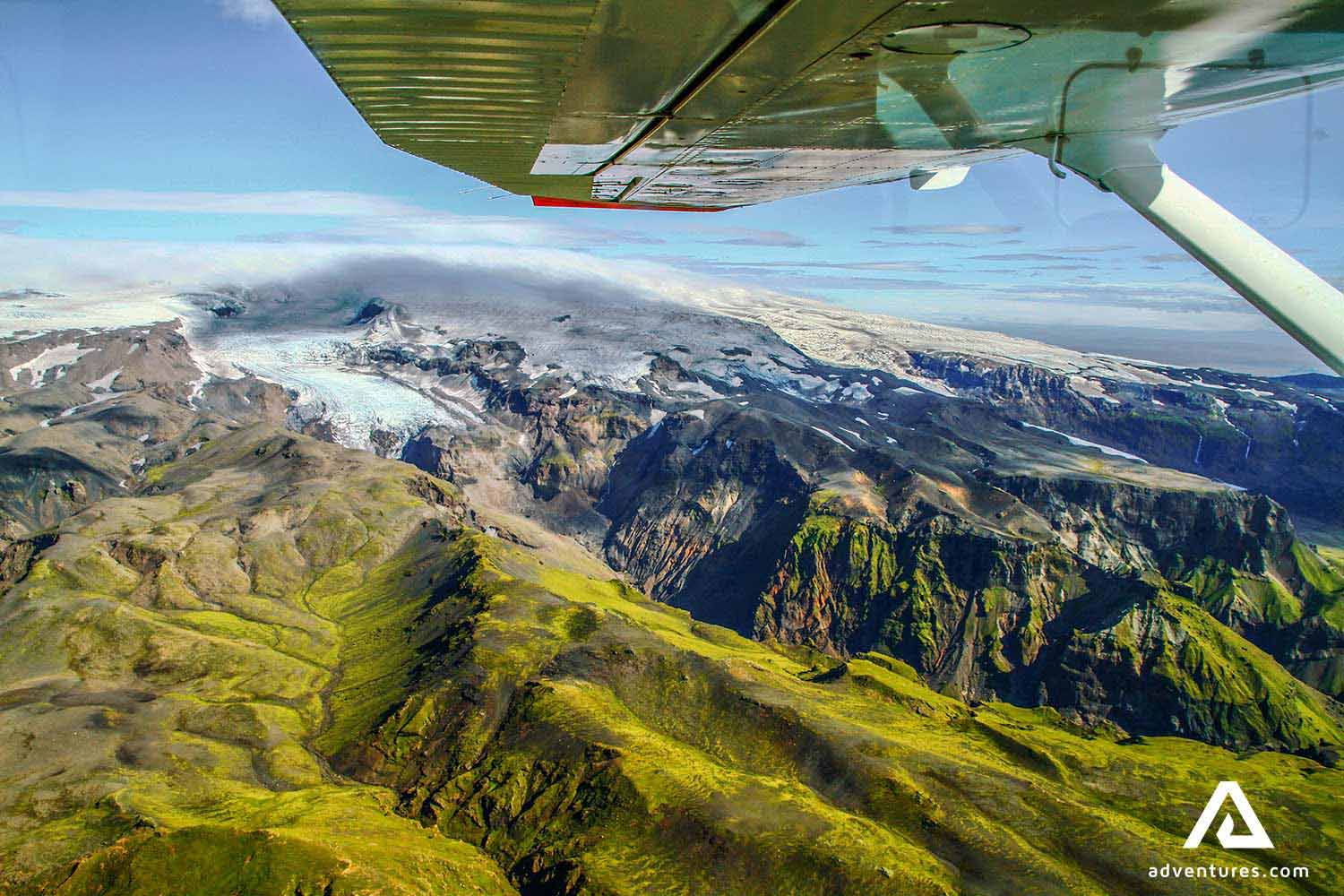 Katla Volcano Aerial View in Iceland