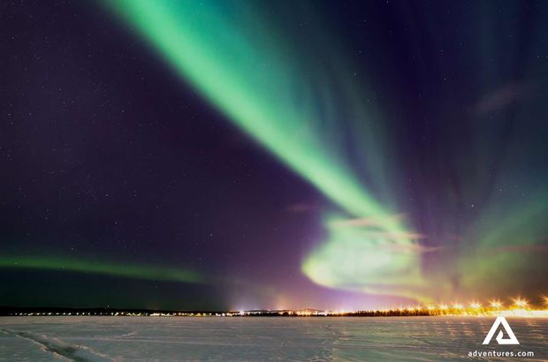 bright Aurora Borealis bright Aurora Borealis in Lapland