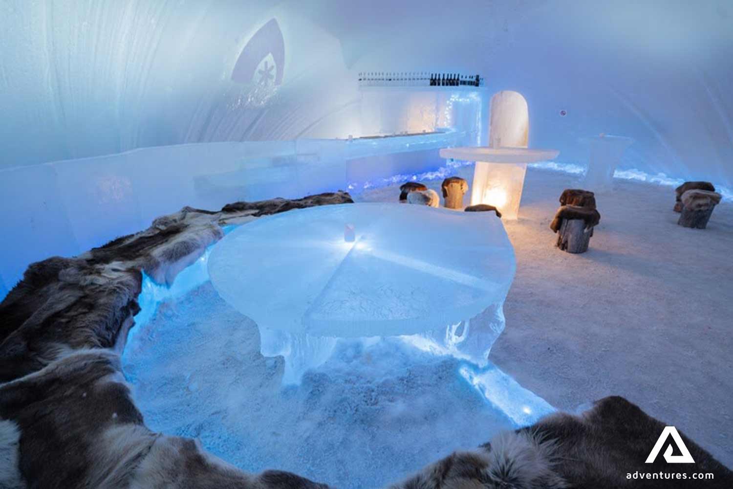bar at the Rovaniemi ice hotel