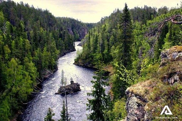 river canyon in the forests of Rovaniemi