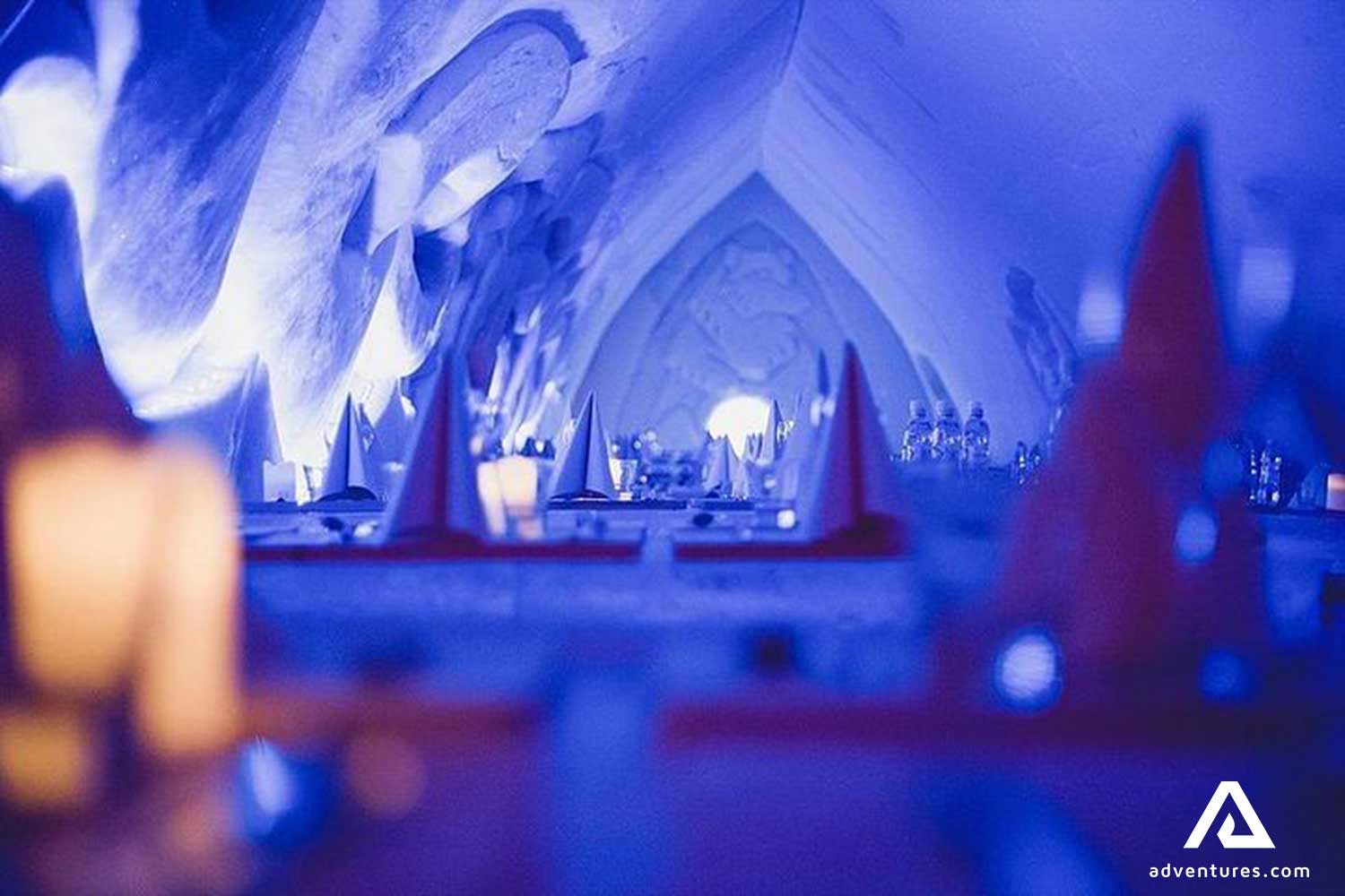 restaurant of arctic snowhotel in Lapland