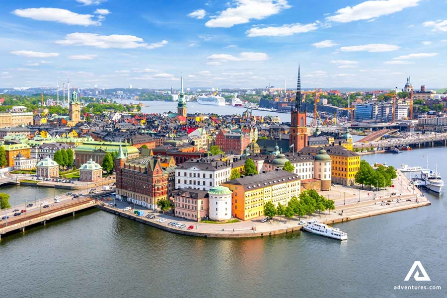 aerial view of Stockholm