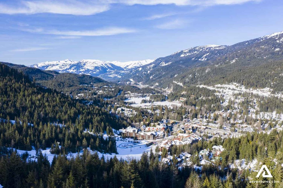 panoramic view of Whistler city